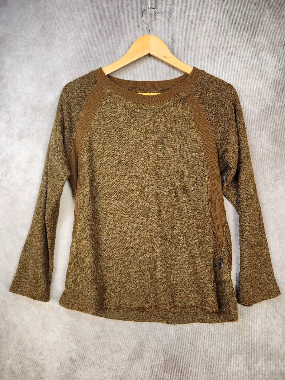 Vintage Y2K GkC Men's Choice Marled Ribbed Raglan Knit Sweater Medium